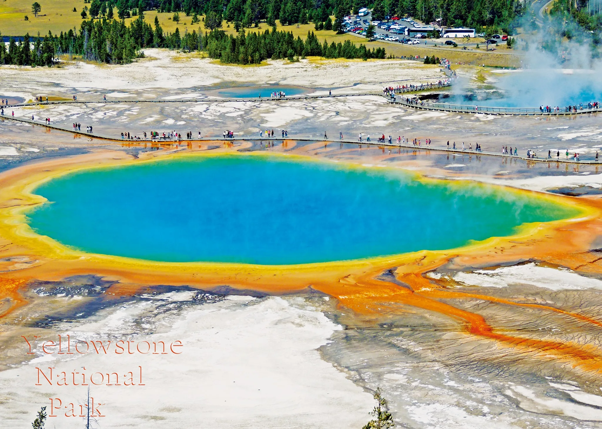 Yellowstone National Park's Grand Prismatic Hot Spring, available in 1000 awesomely made pieces.  The Grand Prismatic Spring in Yellowstone National Park is the largest hot spring in the United States, and the third largest in the world, after Frying Pan Lake in New Zealand and Boiling Lake in Dominica. Our 1000 piece puzzles are 27.6 x 19.7 inches completed, irregular piece shape to produce an interlock so tight you can pick it up and flip it over without losing a piece! We use a dust free manufacturing process, Grade A chipboard 1/16 inch thick for sturdy, durable pieces that wont bend or break easily, and a premium matte finish to reduce glare, resulting in a puzzle you will love to frame and hang on your wall when you are done! Reference Poster is included in the box! This puzzle is one of our 3 best sellers!