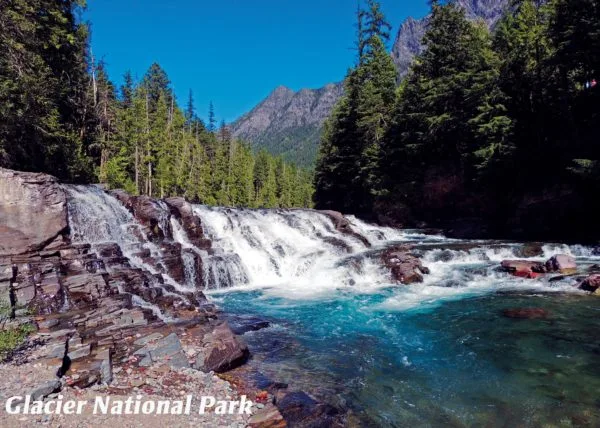 Glacier National Park Sacred Dancing Cascades at Red Rock Point