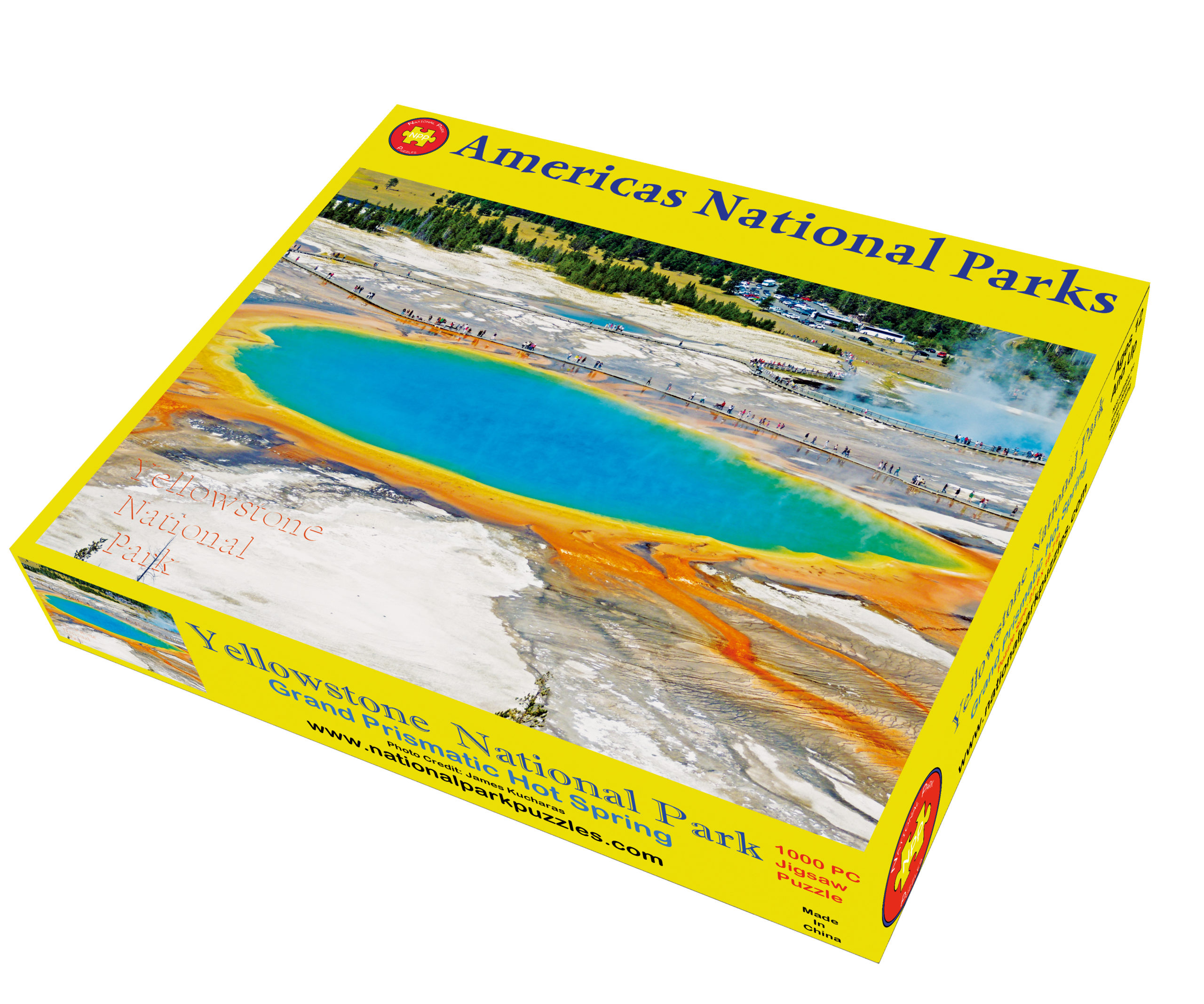 Yellowstone National Park Grand Prismatic Hot Spring Premium Quality 1000  Piece Puzzle