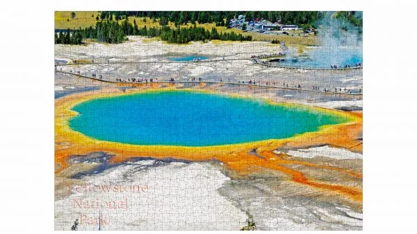 Yellowstone National Park Grand Prismatic Hot Spring Premium Quality 1000 Piece Puzzle - Image 5