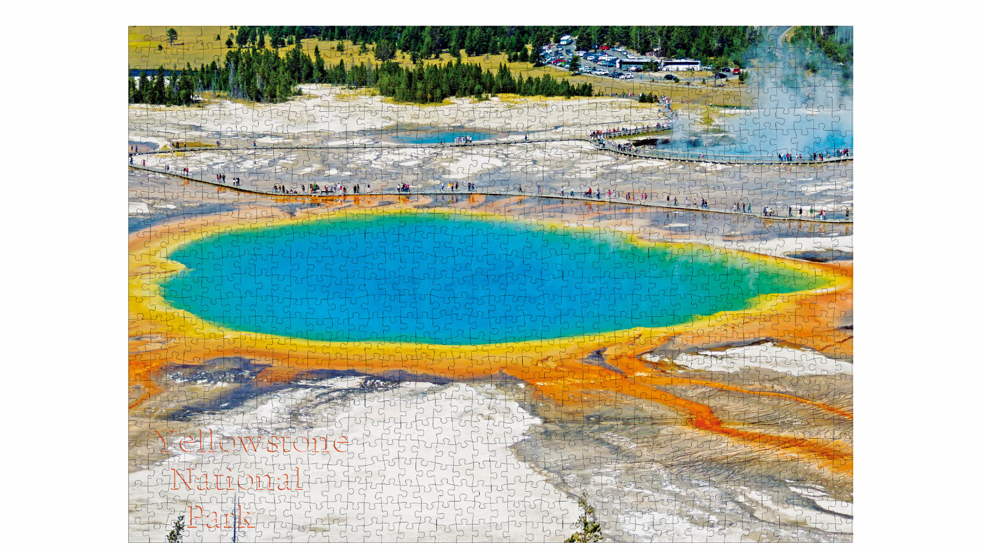 Yellowstone National Park Grand Prismatic Hot Spring Premium Quality 1000  Piece Puzzle
