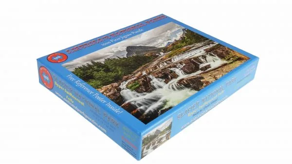 Glacier National Park Upper Swiftcurrent Falls Premium Quality 1000 Piece Jigsaw Puzzle - Image 3