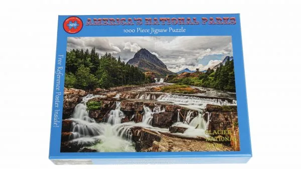 Glacier National Park Upper Swiftcurrent Falls Premium Quality 1000 Piece Jigsaw Puzzle - Image 2