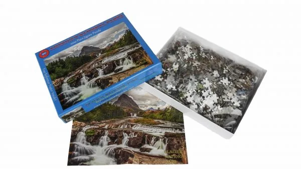 Glacier National Park Upper Swiftcurrent Falls Premium Quality 1000 Piece Jigsaw Puzzle - Image 4