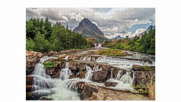 Glacier National Park Upper Swiftcurrent Falls Premium Quality 1000 Piece Jigsaw Puzzle - Image 5