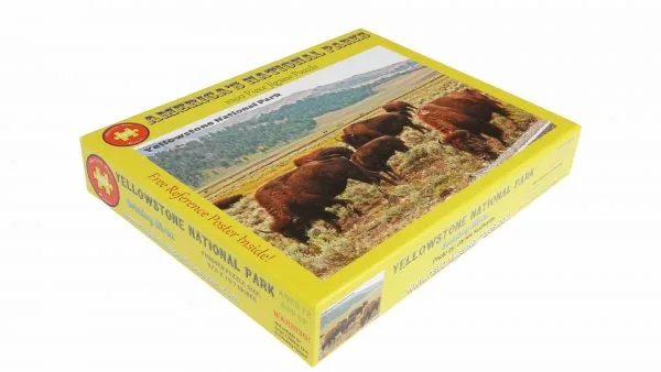 Yellowstone National Park Grazing Bison Premium Quality 1000 Piece Puzzle - Image 3