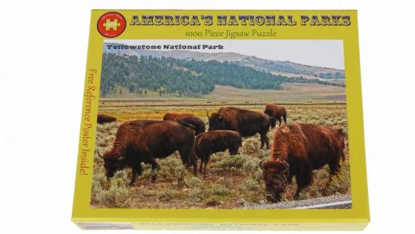 Yellowstone National Park Grazing Bison Premium Quality 1000 Piece Puzzle - Image 2