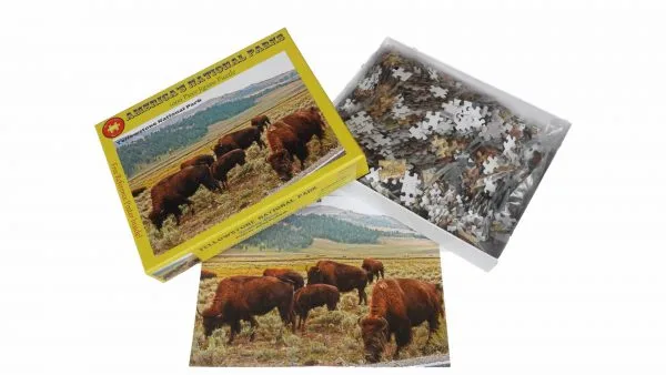 Yellowstone National Park Grazing Bison Premium Quality 1000 Piece Puzzle - Image 4