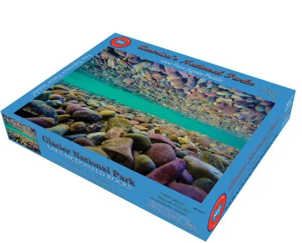 Glacier National Park Lake McDonald Rocks 1000 Piece Jigsaw Puzzle - Image 4