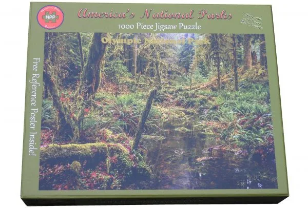 Olympic National Park Hoh Rainforest Creek 1000 Piece Puzzle - Image 3