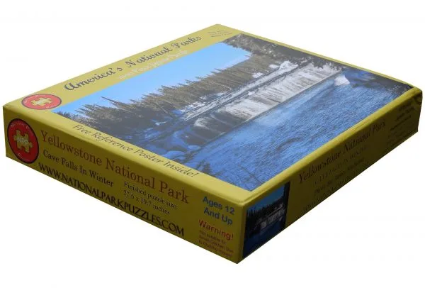 Yellowstone National Park Cave Falls in Winter 1000 Piece Puzzle - Image 4