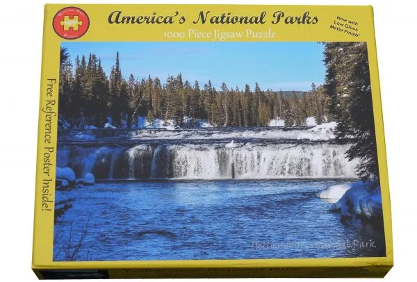 Yellowstone National Park Cave Falls in Winter 1000 Piece Puzzle - Image 3