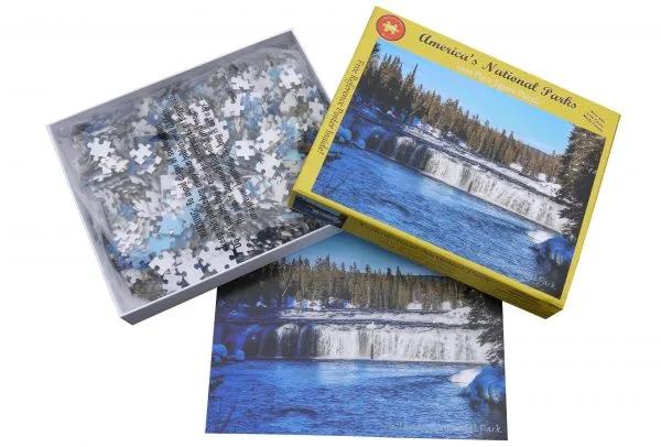 Yellowstone National Park Cave Falls in Winter 1000 Piece Puzzle - Image 5