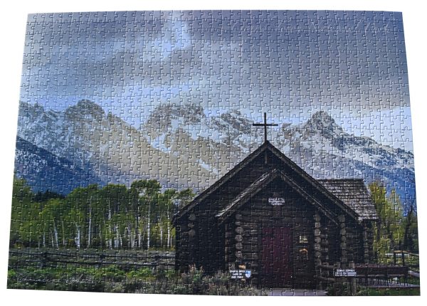 Spring At The Chapel completed puzzle