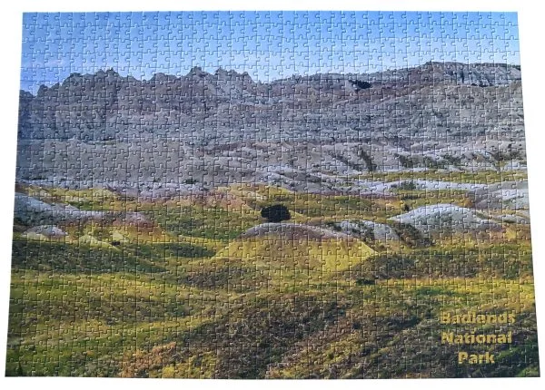 Yellow Mounds completed puzzle